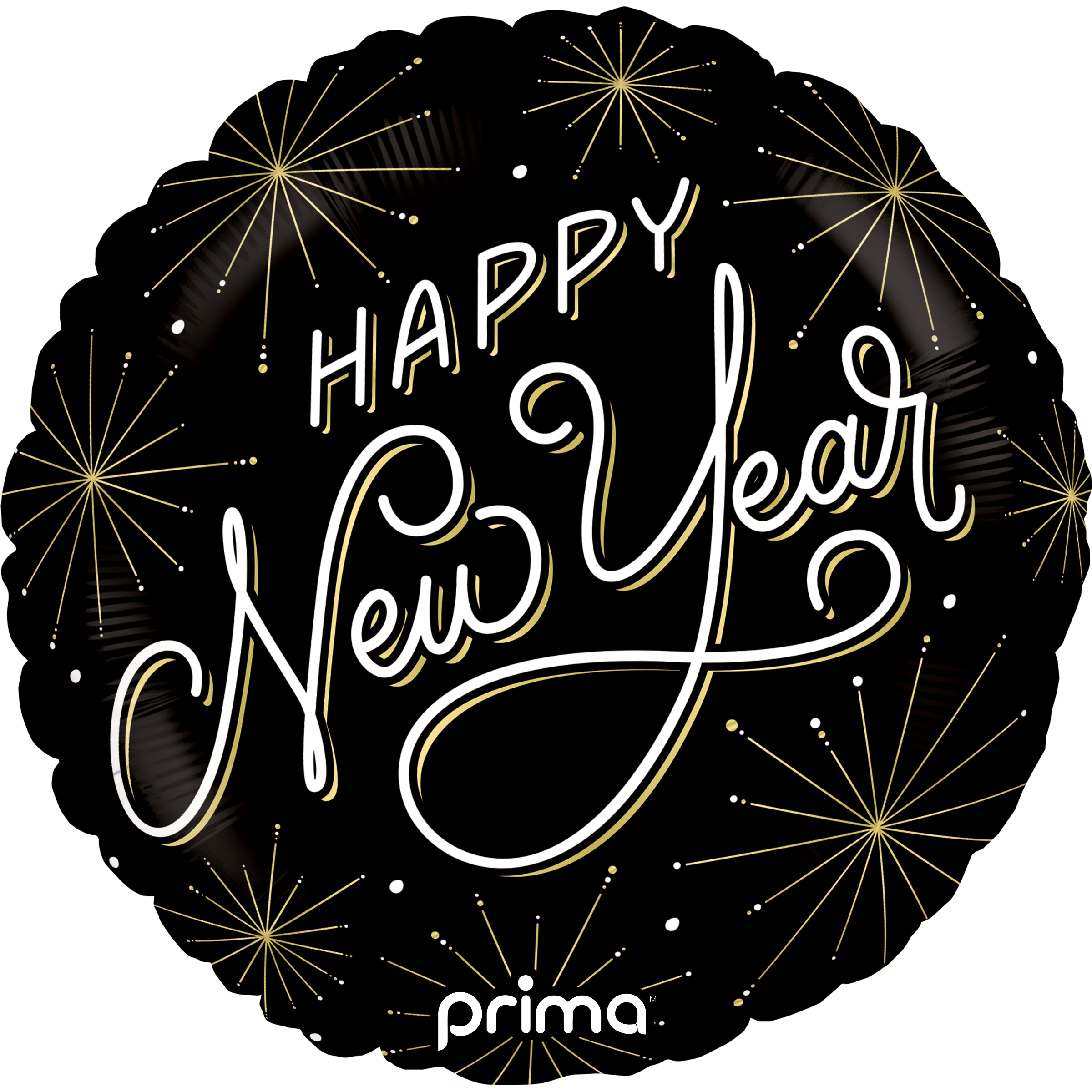 PRIMA 18" Round Happy New Year Fireworks